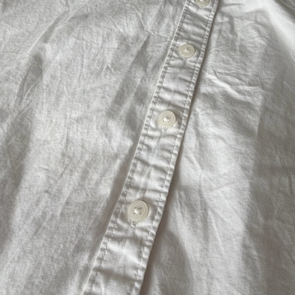 Maeve The Bennet Buttondown White Muscle Tank Shirt, Small - Picture 12 of 13